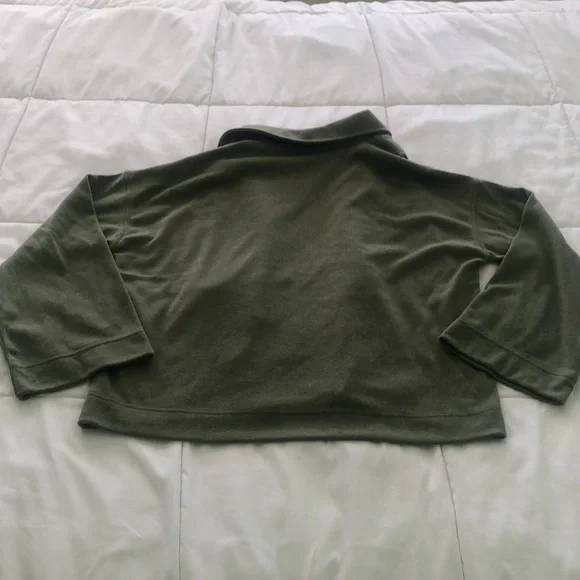 NWT Serra ladies open coatigan olive green sweater coat 🧥 with 2 pockets - Picture 8 of 8